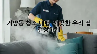 가양동 청소 대행 🧹✨ 깨끗한 우리 집, 건강하게!